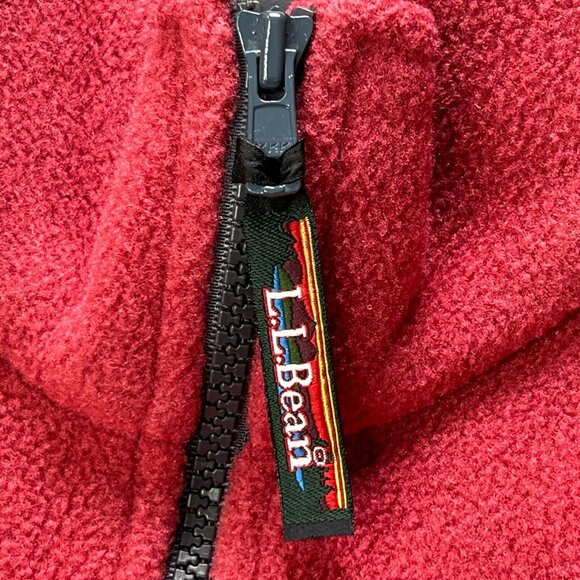 Vintage L.L. Bean Fleece Vest Womens XL Full Zip Red Polartec Gorpcore - Picture 5 of 8